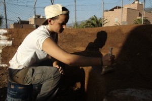 Trabajando en la construcción del Tagoror